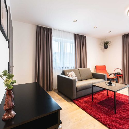 Prim Loge Ferienwohnung Wohnzimmer